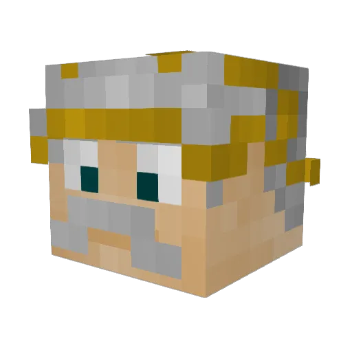 OttoVonBongo Minecraft avatar head, 3D render