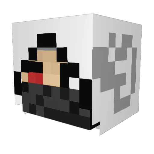 OttoandKurt Minecraft avatar head, 3D render