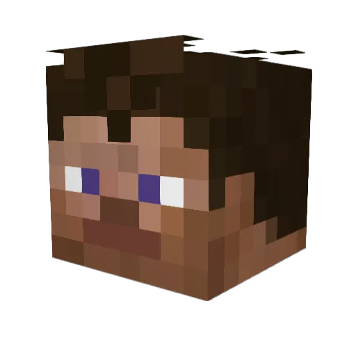Ottojam Minecraft avatar head, 3D render