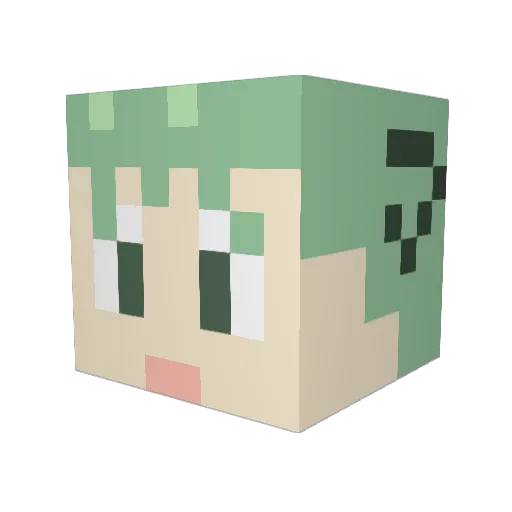 Ottomann Minecraft avatar head, 3D render