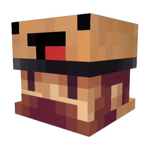 Ottuso Minecraft avatar head, 3D render