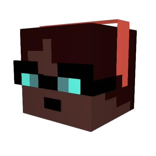 Otziel Minecraft avatar head, 3D render