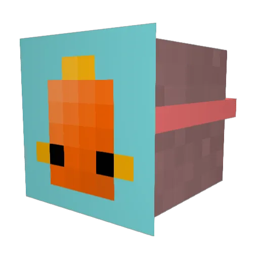 OuChangli Minecraft avatar head, 3D render