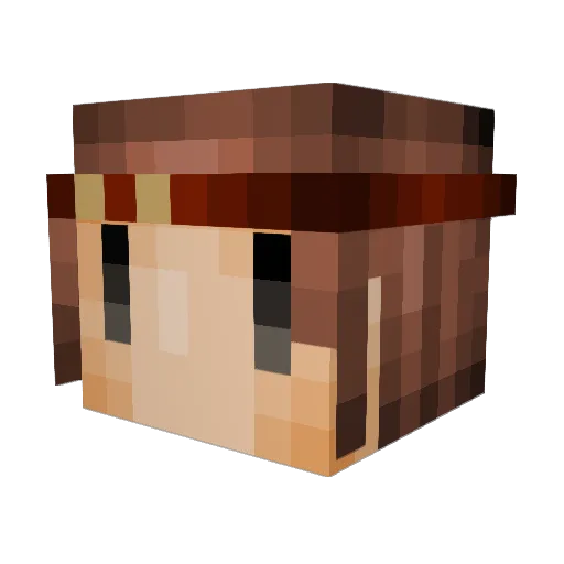 OuGod Minecraft avatar head, 3D render