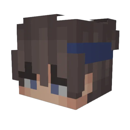 OuOAO Minecraft avatar head, 3D render
