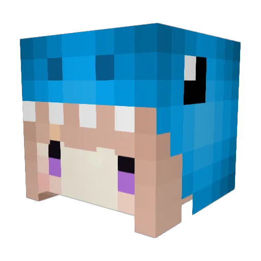 OuO_877 Minecraft avatar head, 3D render