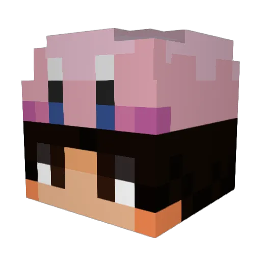 OuOsaurio Minecraft avatar head, 3D render