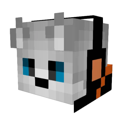Oubit Minecraft avatar head, 3D render