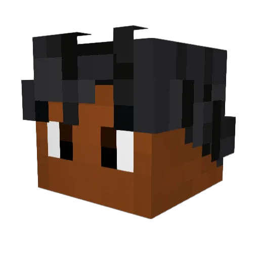 OuefPS Minecraft avatar head, 3D render