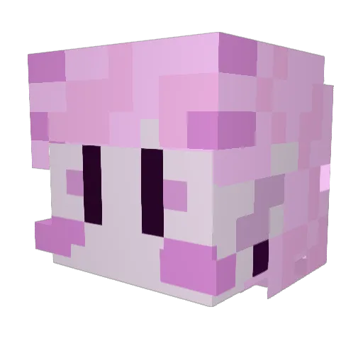 Oughtly Minecraft avatar head, 3D render