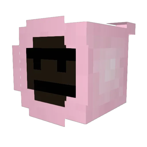 OuhOh Minecraft avatar head, 3D render