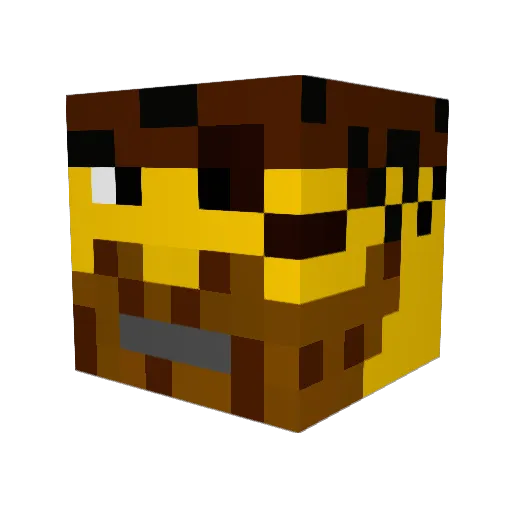 OuhPinaise Minecraft avatar head, 3D render