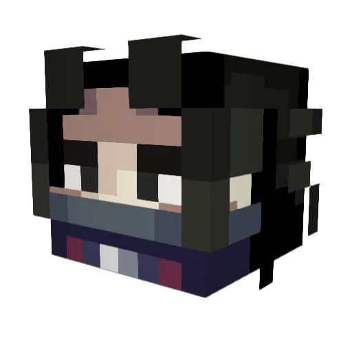 Ouhon Minecraft avatar head, 3D render