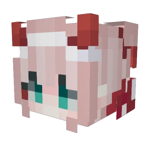 Oui_Mikiwi_Oui Minecraft avatar head, 3D render
