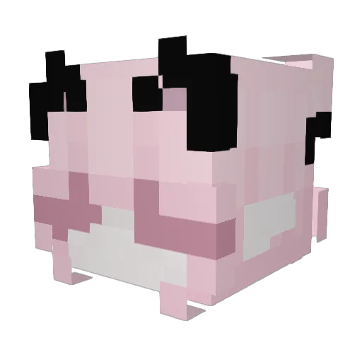 Ouijakat Minecraft avatar head, 3D render