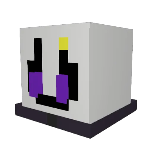 Ouipain Minecraft avatar head, 3D render
