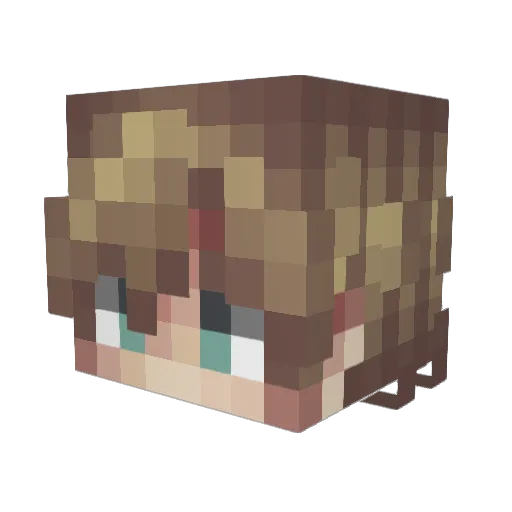 OuiskiP Minecraft avatar head, 3D render