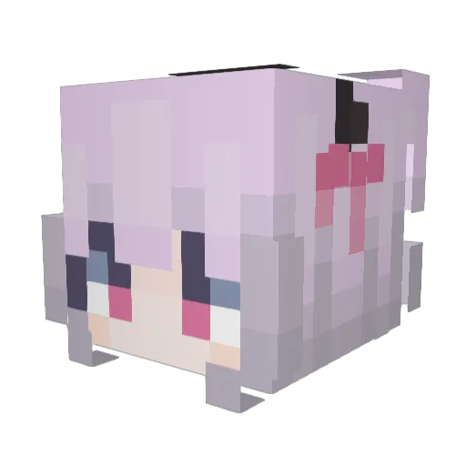 Oujiee Minecraft avatar head, 3D render