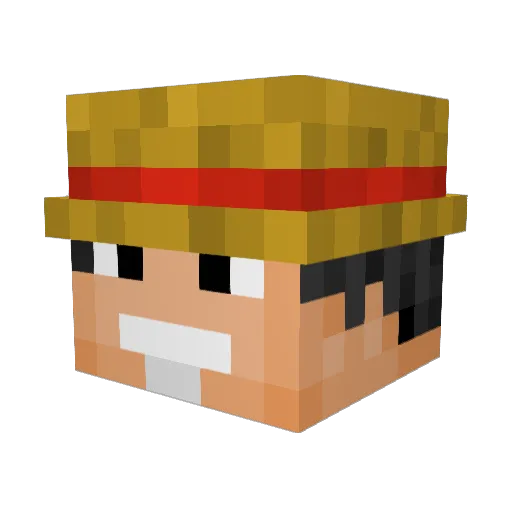 OukNull Minecraft avatar head, 3D render