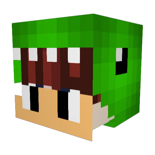 Oulawi Minecraft avatar head, 3D render