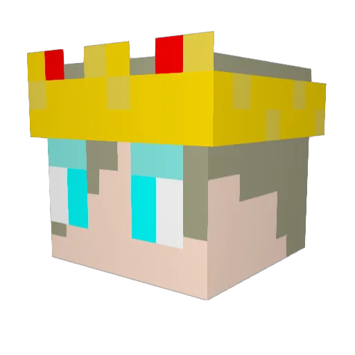 OunPavFreeFire Minecraft avatar head, 3D render