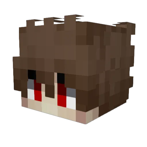 Ounkru Minecraft avatar head, 3D render