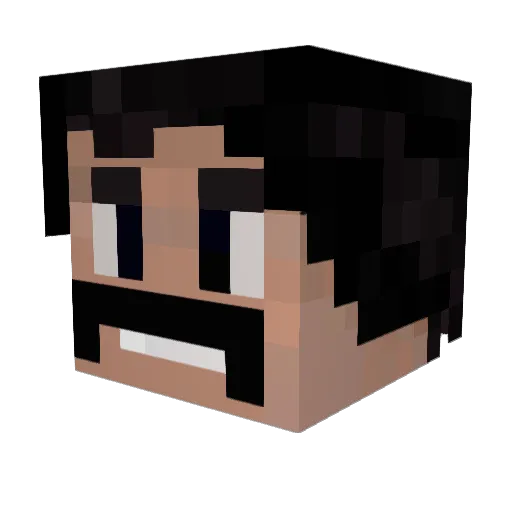 Our1que Minecraft avatar head, 3D render