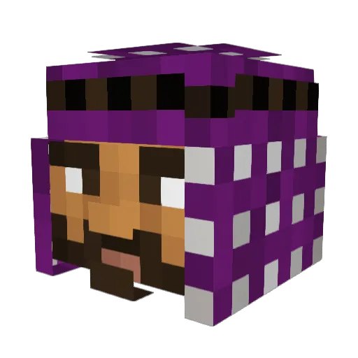 Ouranoss Minecraft avatar head, 3D render