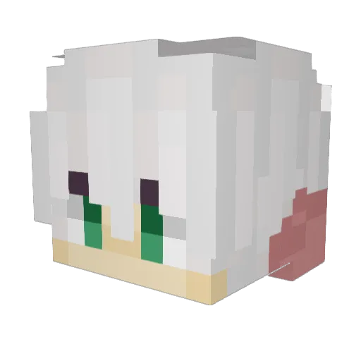 Ourena Minecraft avatar head, 3D render