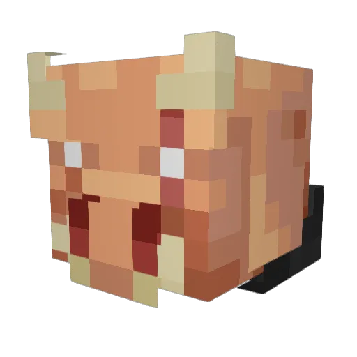 OuroborosAwakes Minecraft avatar head, 3D render