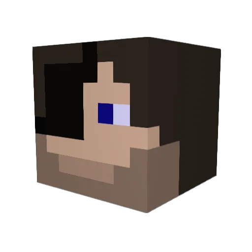 OursBurne Minecraft avatar head, 3D render