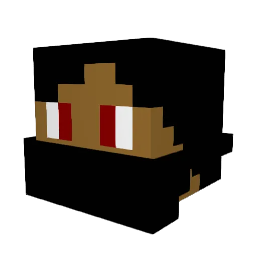 Ourux Minecraft avatar head, 3D render