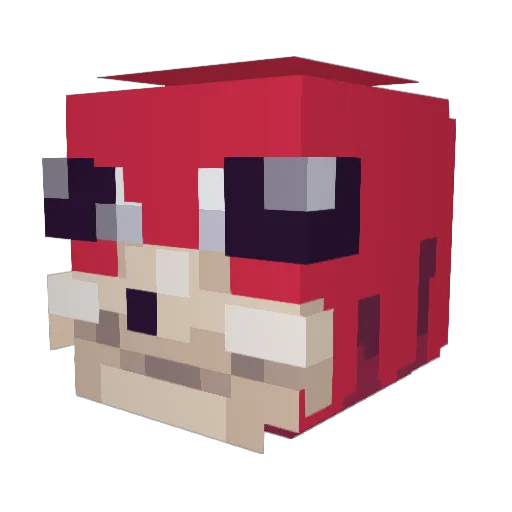 OusT_ Minecraft avatar head, 3D render