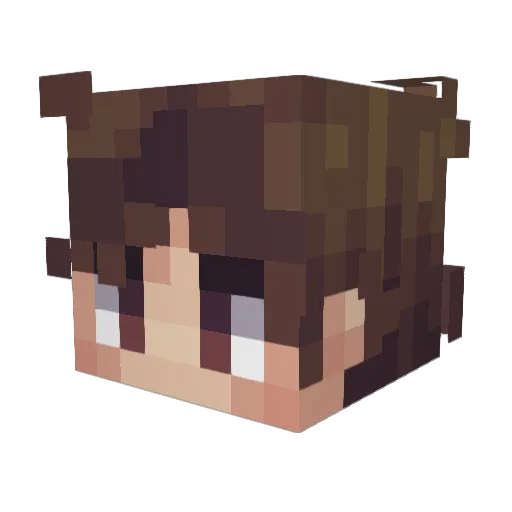 Ouschken Minecraft avatar head, 3D render