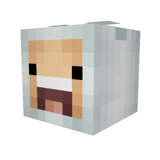 OushMedia Minecraft avatar head, 3D render