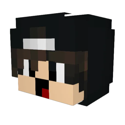 Oussa_X Minecraft avatar head, 3D render
