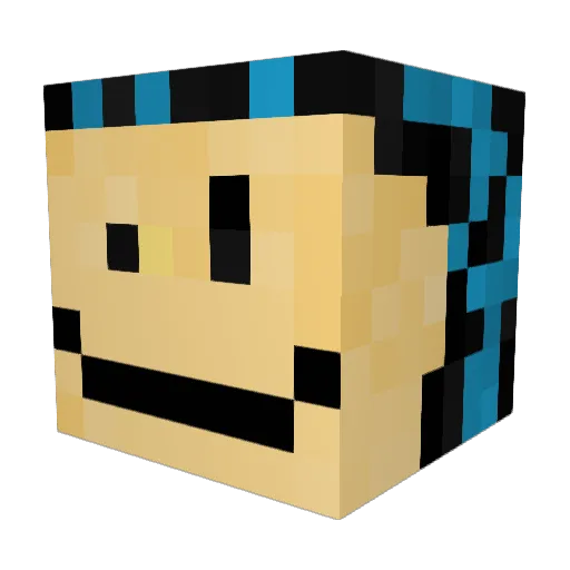 Ousteur_ Minecraft avatar head, 3D render