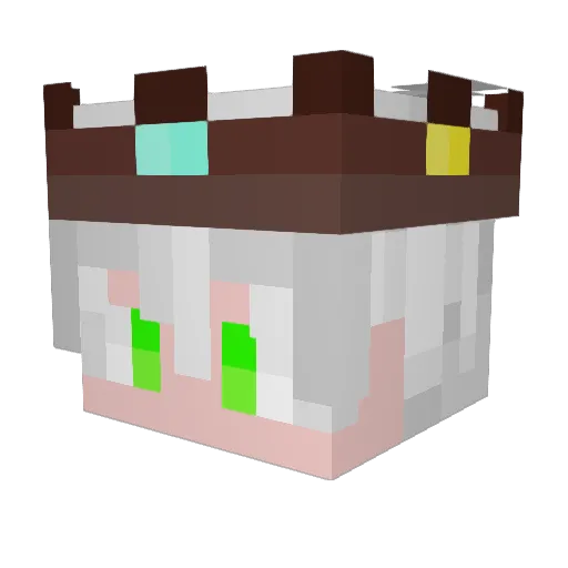 Out2004 Minecraft avatar head, 3D render
