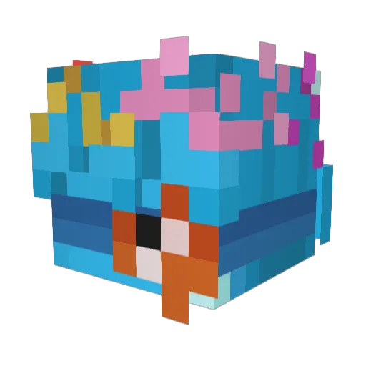 OutKnow_ Minecraft avatar head, 3D render