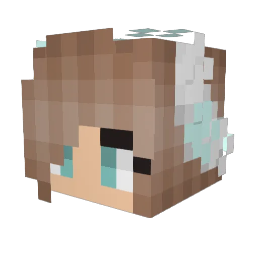 OutLand Minecraft avatar head, 3D render