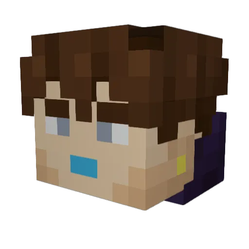 OutLawDust Minecraft avatar head, 3D render