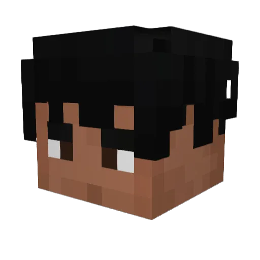 OutNandoSpace Minecraft avatar head, 3D render