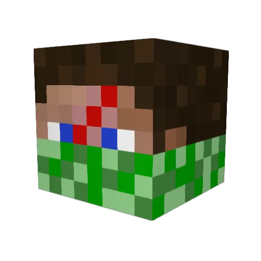 OutNumberedGamer Minecraft avatar head, 3D render
