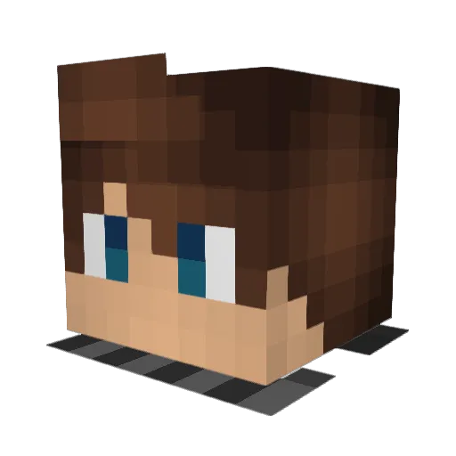 OutOfMemory07 Minecraft avatar head, 3D render