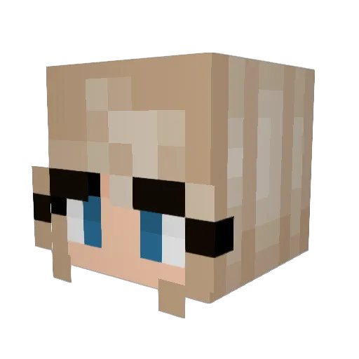 OutRunTea1 Minecraft avatar head, 3D render