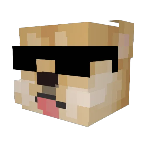 OutSider235 Minecraft avatar head, 3D render