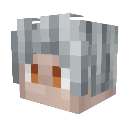 Out_of Minecraft avatar head, 3D render