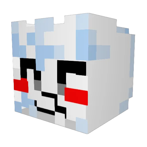 OuterX Minecraft avatar head, 3D render