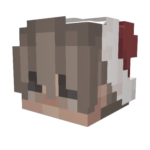 Outfluencer Minecraft avatar head, 3D render