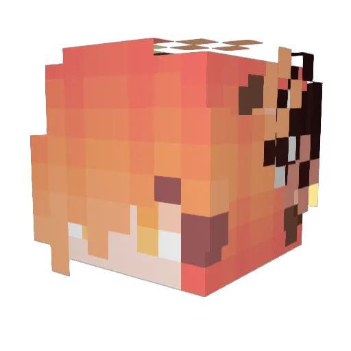 Outlan Minecraft avatar head, 3D render